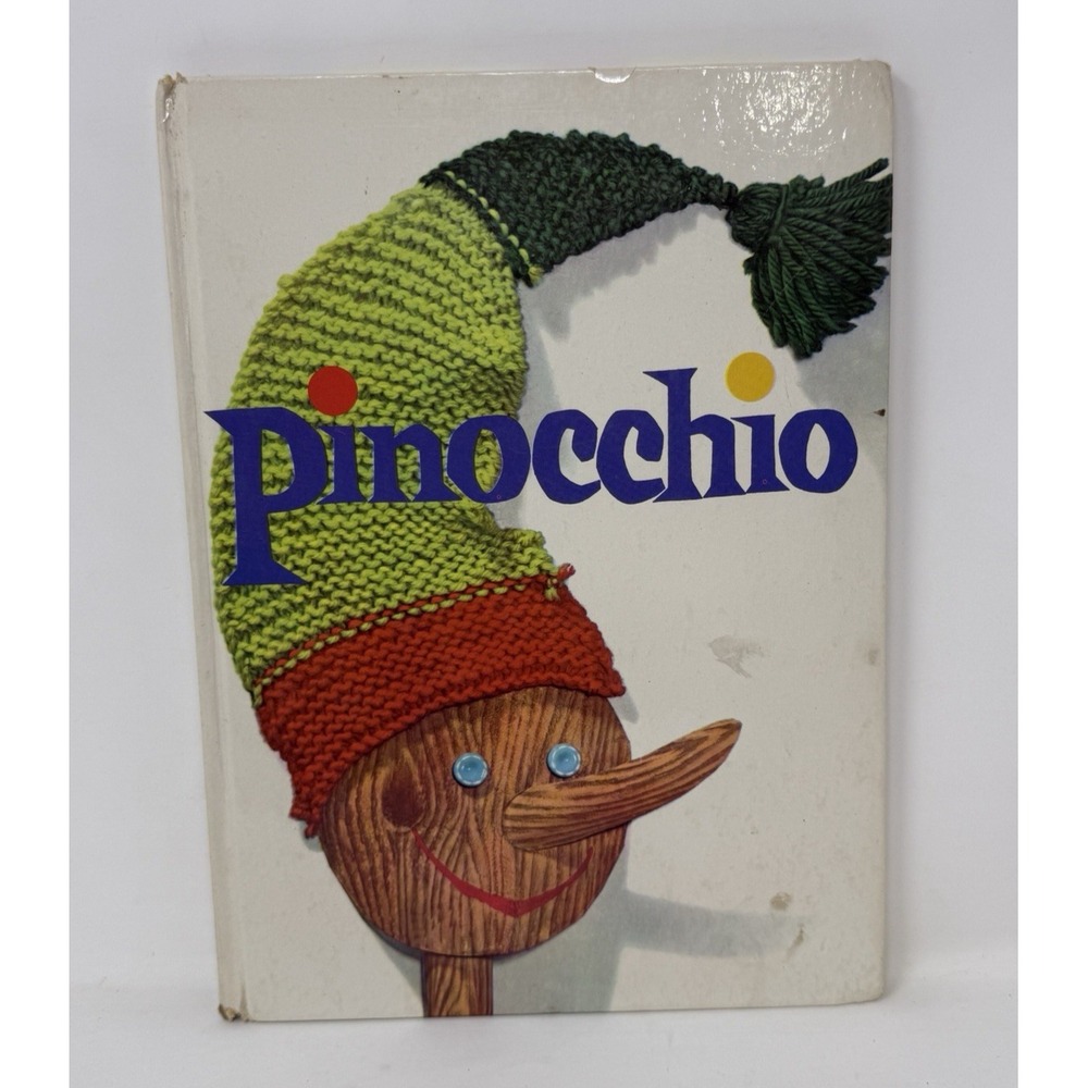 Vintage Childrens Book PINOCCHIO by C. Collodi - Random House Hardcover Book